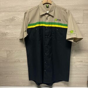 John Deere Pearl Snap Up Collared Short Sleeve Shirt 3XL